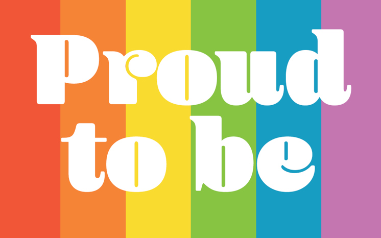 Pride-flagga med Proud to be