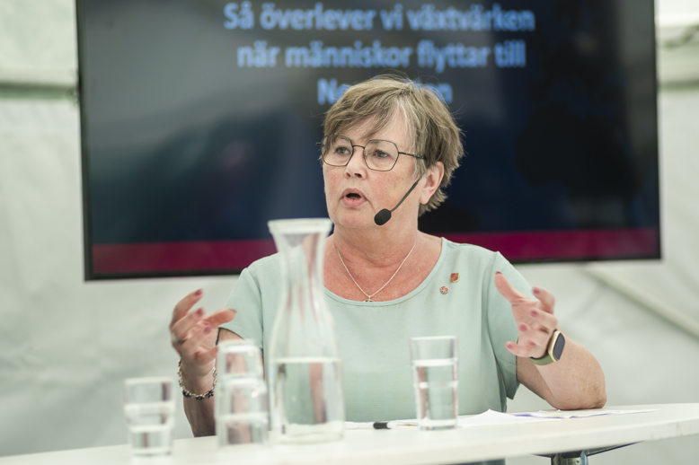 Birgitta Larsson, municipal councilor, (S), Gällivare municipality, speaks at Norra Scen.
