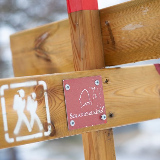 Skyltad vandringsled