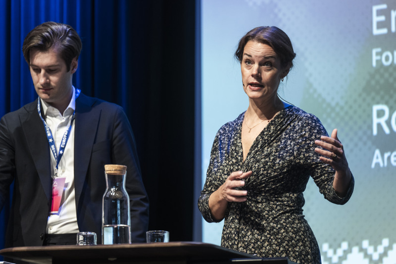 Carl-Vincent Reimers, Timbro, och Veronica Palm, NSD, på Europaforum Norra Sverige 2026.