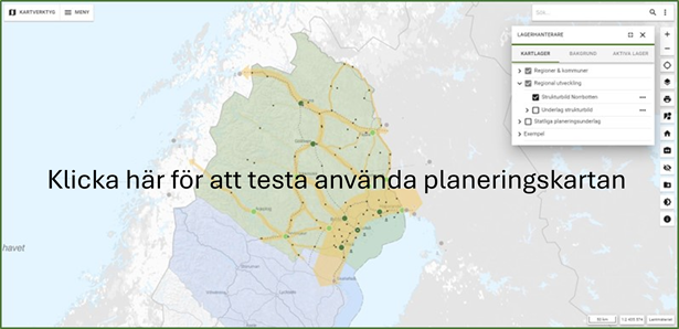 Planeringskarta Norrbotten - Klicka på bilden för att öppna kartan.
